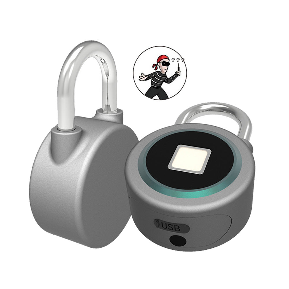 Serrure intelligente sans clé à empreinte digitale, bouton d'application étanche, déverrouillage par mot de passe, cadenas antivol, serrure de porte