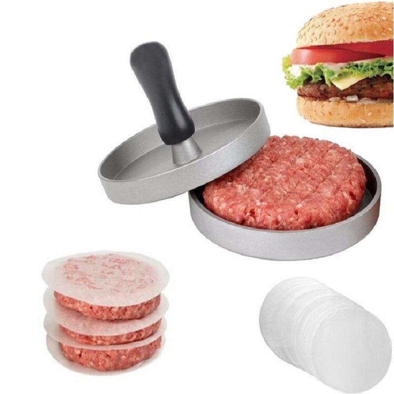 Kitchenware Plastic Handle Burger Press Food Grade Aluminum Alloy Burger Press Manual Non-Stick Coated Meatloaf Press