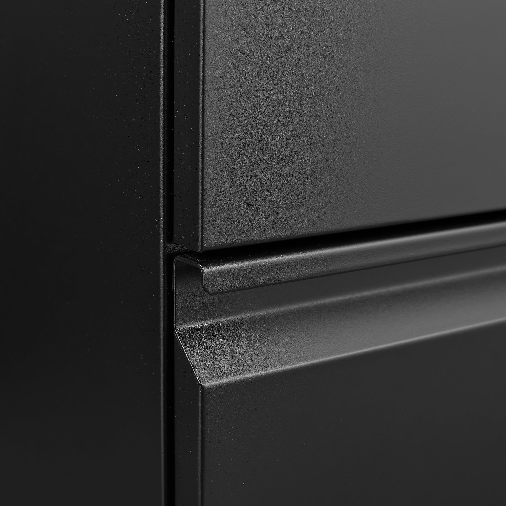 Metal 2 drawer mobile file cabinet with lock, 25.6-inch high legal/letter size file storage cabinet black