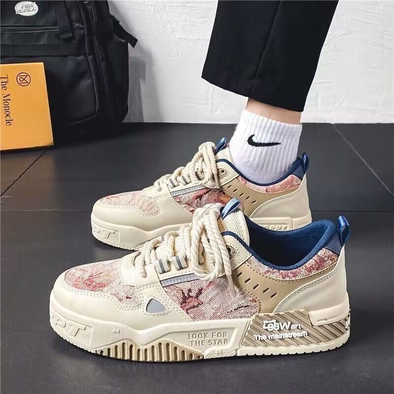 Chaussures pour hommes, nouvelles chaussures en toile respirantes, semelles épaisses tendance et polyvalentes, chaussures de sport et de loisirs, chaussures de papa, pour hommes