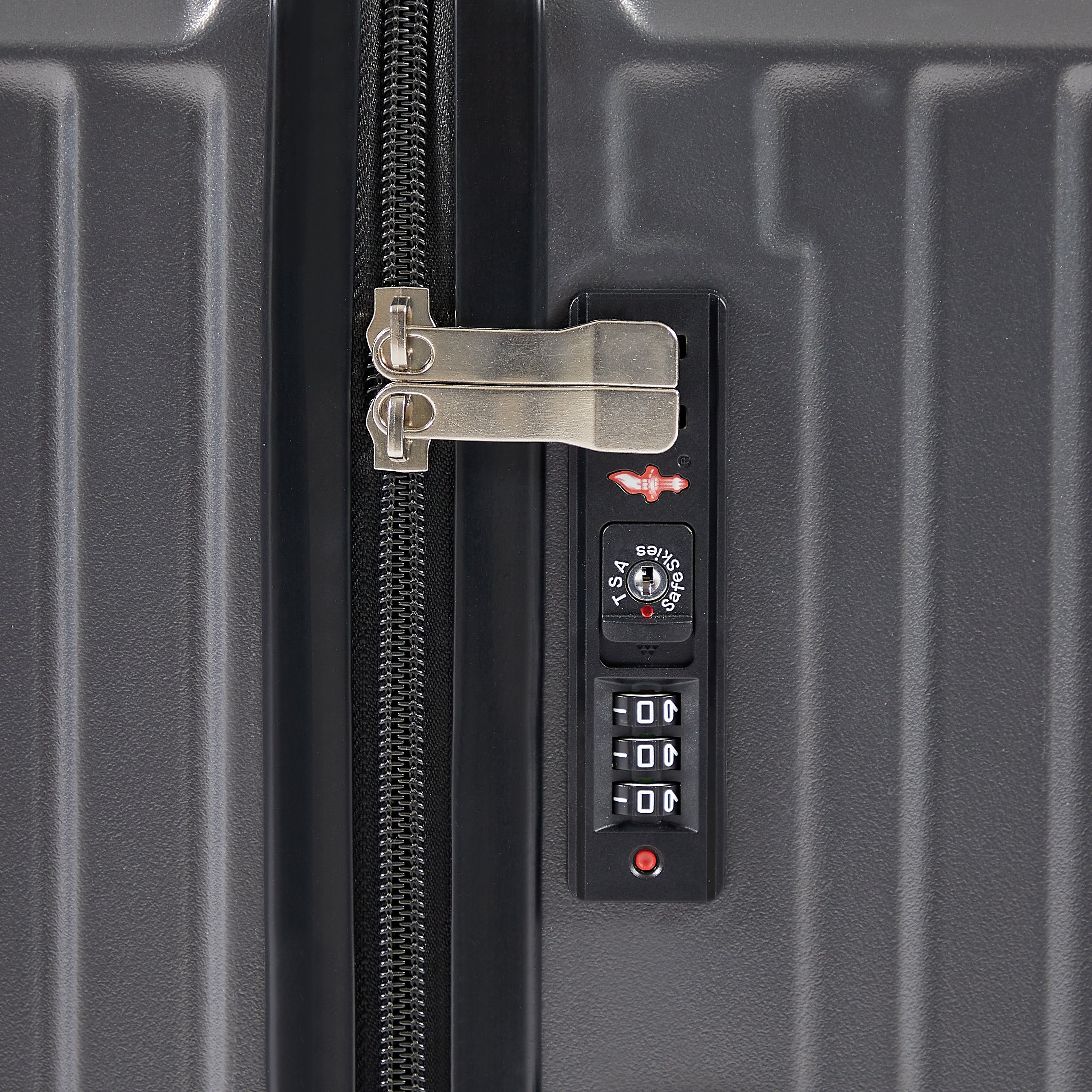 Ensemble de 4 valises (50, 61, 73, 74 cm, sac de voyage), valises légères et résistantes en PC et ABS avec porte-gobelet pliable, serrure TSA, gris