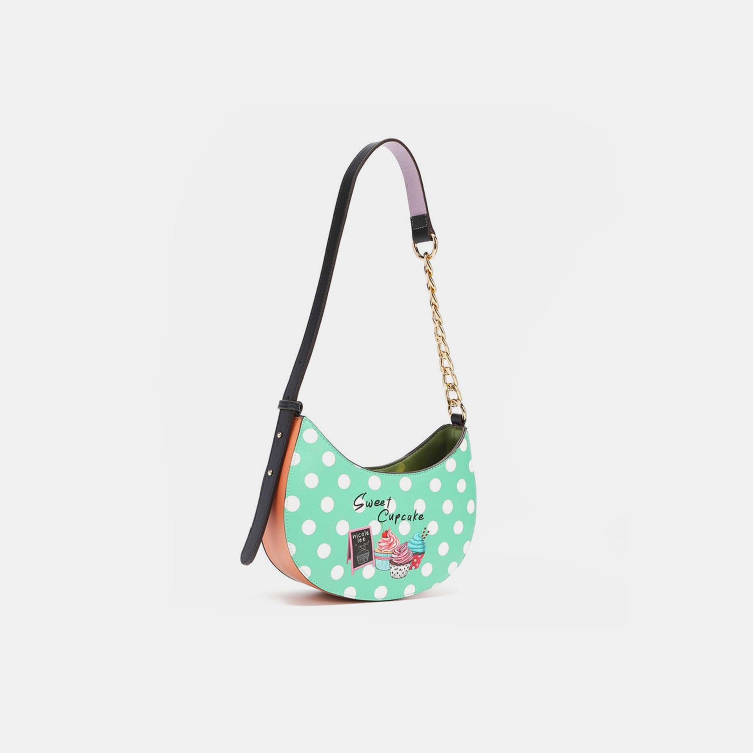 Sac à bandoulière en cuir vegan à pois Nicole Lee USA