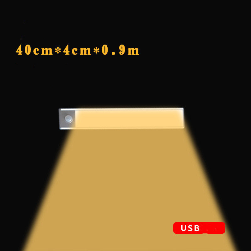 Lampe LED sous-meuble avec détecteur de mouvement, rechargeable par USB, veilleuse pour placard, cuisine, applique murale d'intérieur