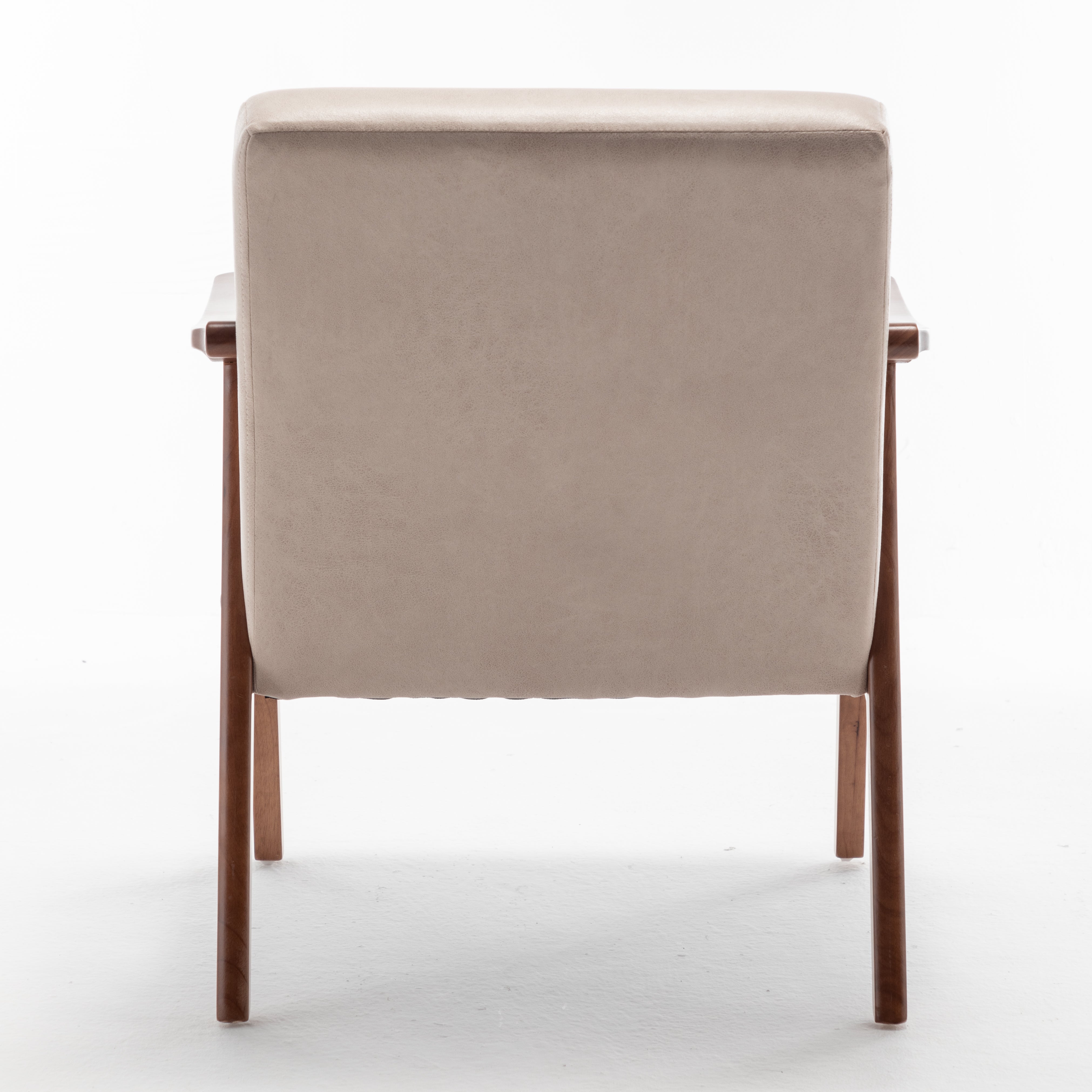 Chaise de salon à cadre en bois massif, chaise d'appoint avec dossier épais, chaise décontractée Indoo