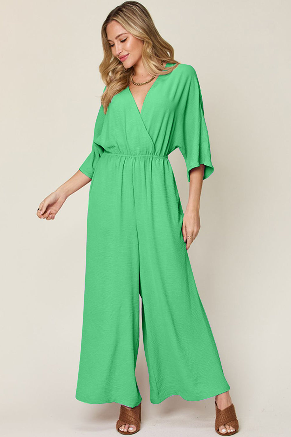Combinaison à jambes larges et surplis Double Take avec poches
