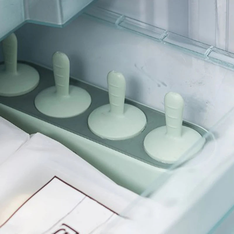 Lot de 4 moules à glace réutilisables, lavables au lave-vaisselle, durables et faciles à utiliser.