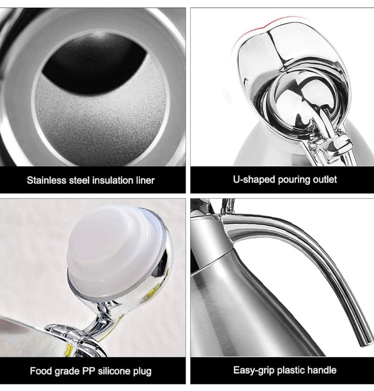 Sidas Stainless Steel Coffee Thermal Carafe/Double walled Thermos Insulated pot