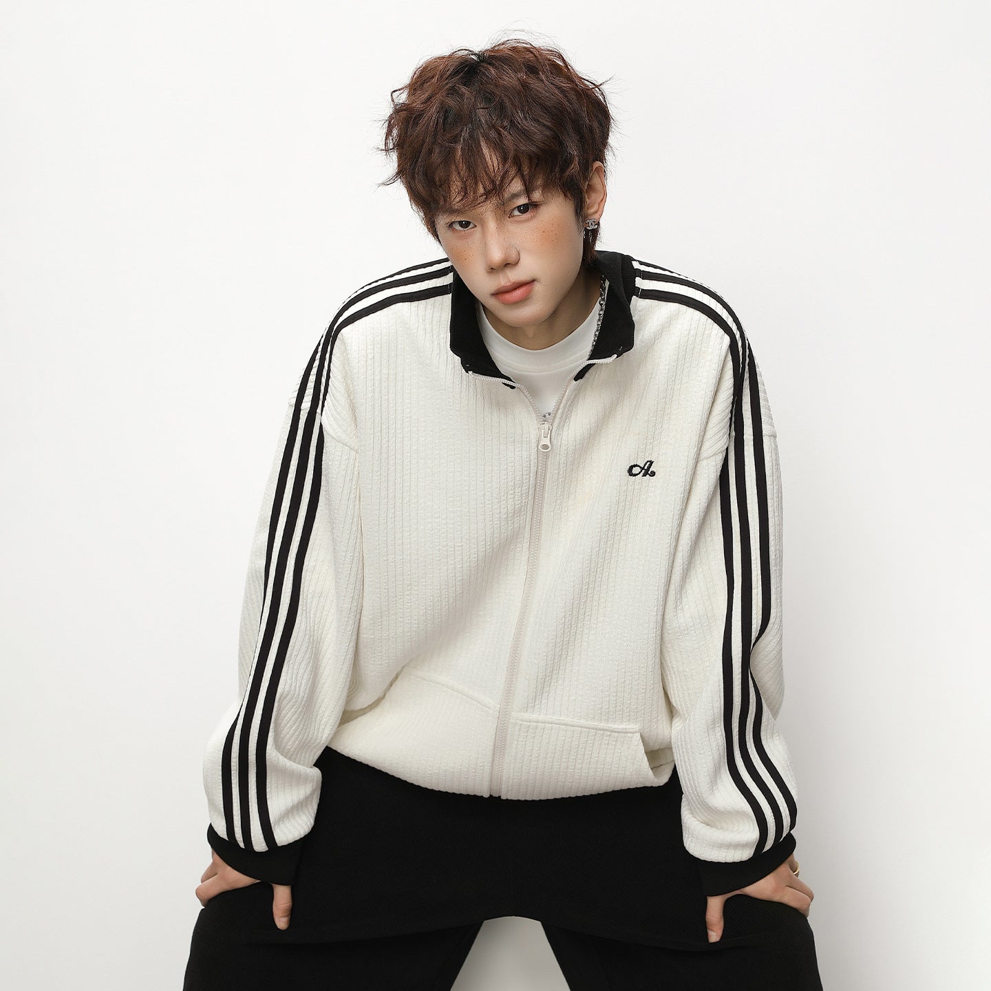 Stand up collar loose sports casual jacket