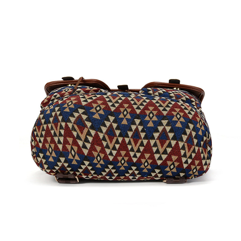 Sansarya New Hollow Out PU Leather Bohemian Vintage Women Backpack Teenage Gilrs School Female Ladies Drawstring Bag Rucksack