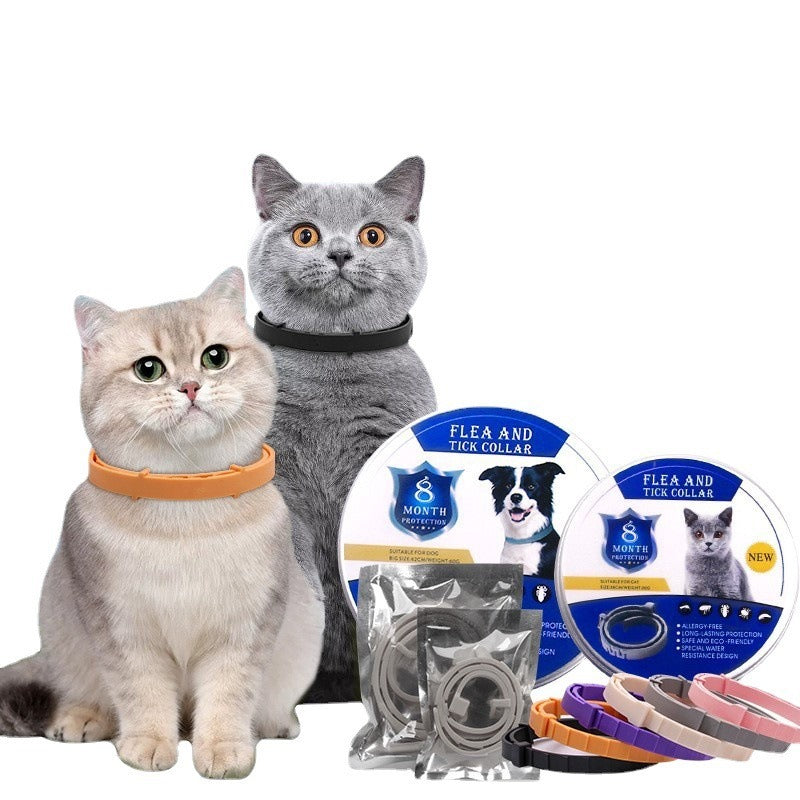 Collier anti-insectes réglable pour chiens et chats de grandes, moyennes et petites tailles