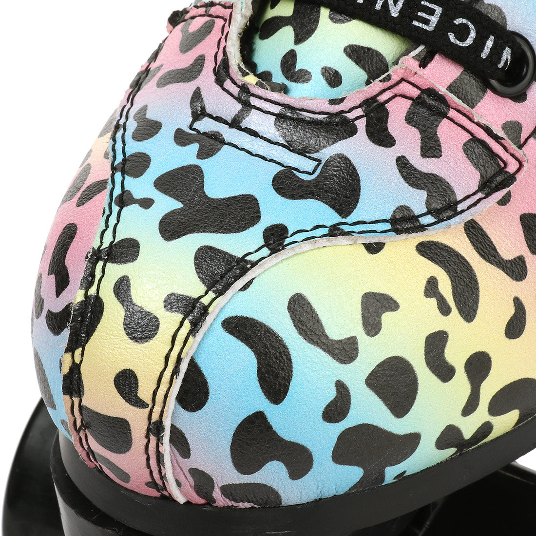 Outdoor Quad Roller Skate Sneaker Skating Blade Leopard Pattern Breathable Abec-7 4 Wheels Shoes