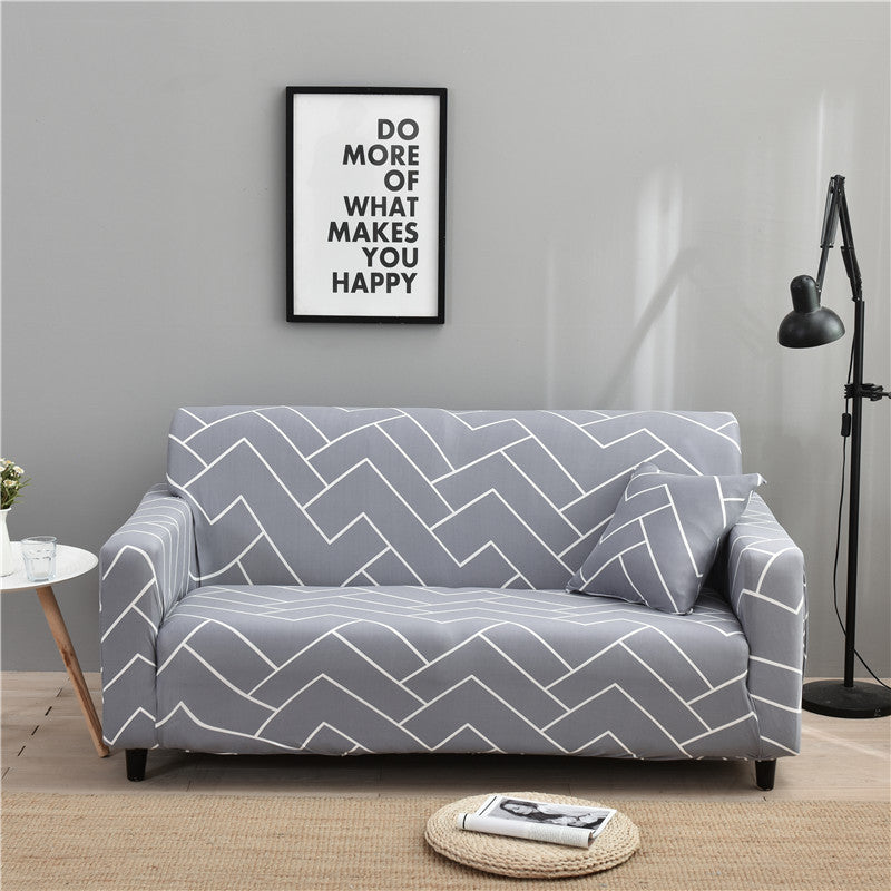 Printed sofa cover with all inclusive sand and elastic sofa cover
