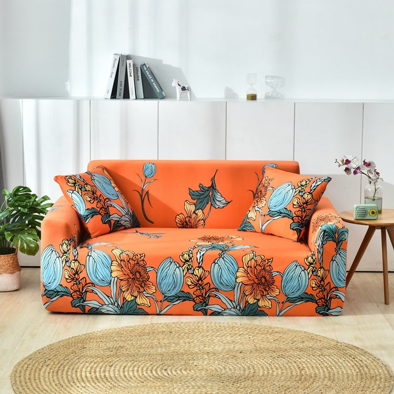 Four season sofa cover with full elastic sofa cover and fabric combination anti slip cover