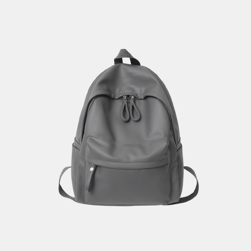 Sac à dos zippé en cuir PU