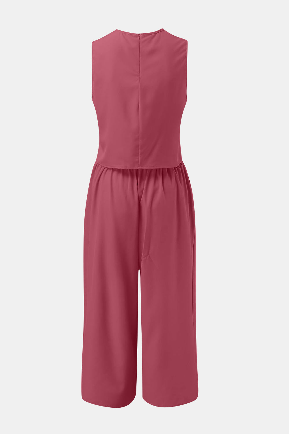 Ensemble haut à col rond et pantalon large