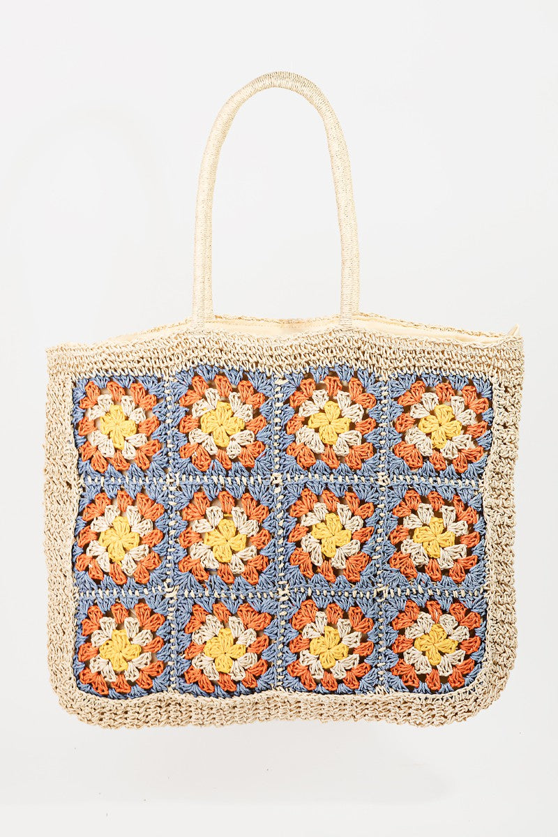 Sac fourre-tout tressé Fame Flower
