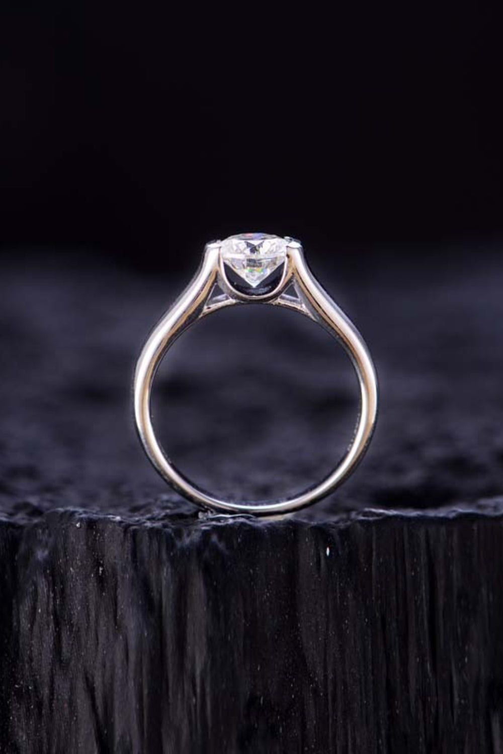 Bague en argent sterling 925 avec moissanite de 1,5 carat