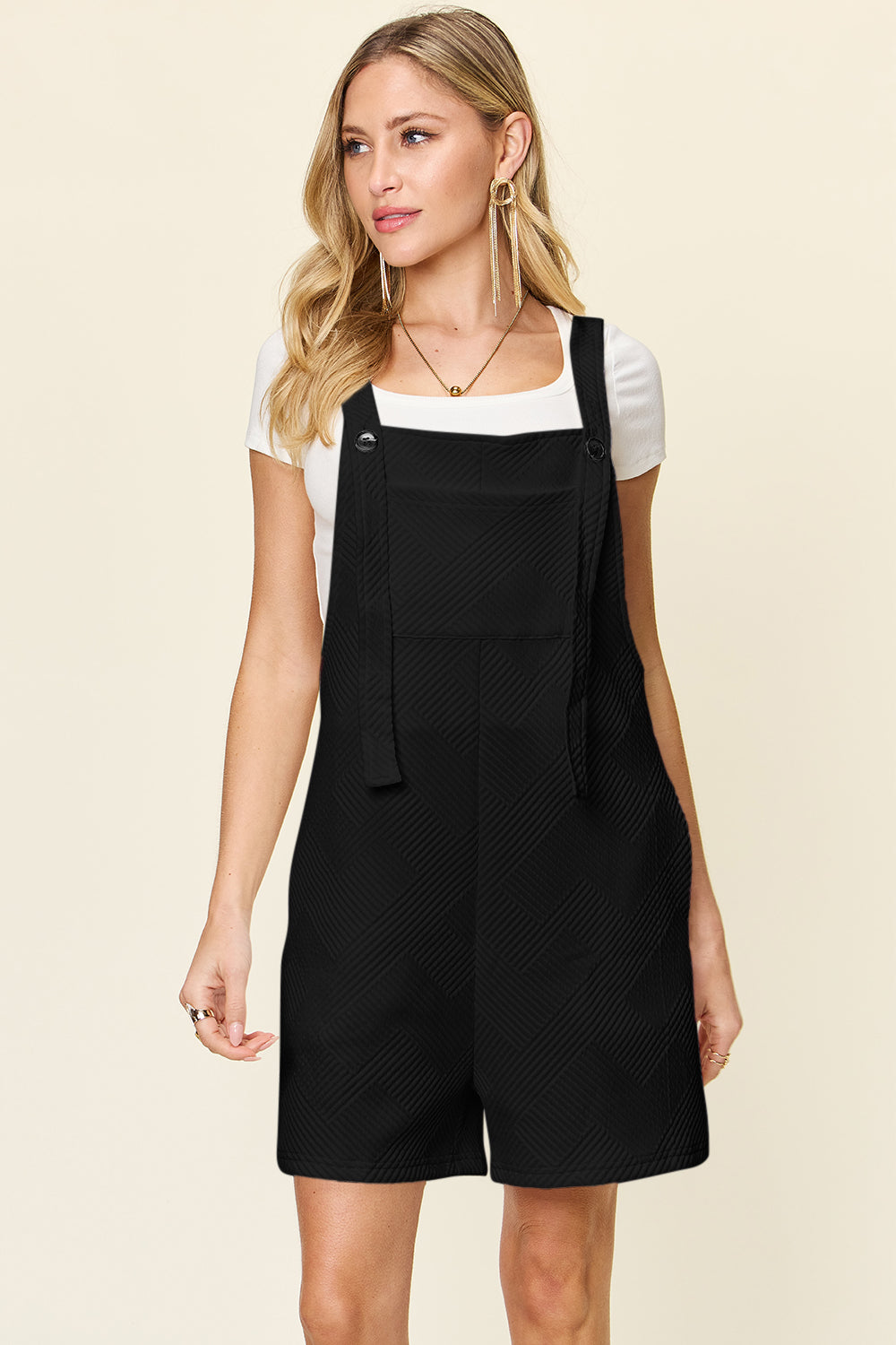 Combinaison sans manches texturée Double Take pleine taille