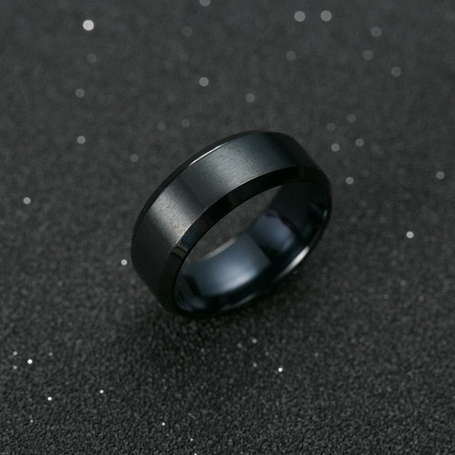 Bague Homme Titane Noir
