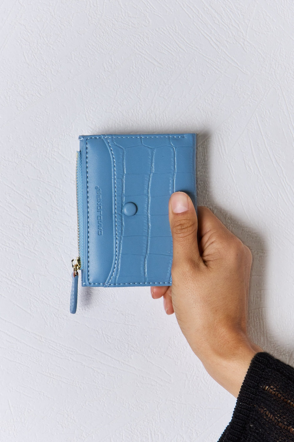 Mini portefeuille en cuir PU texturé David Jones