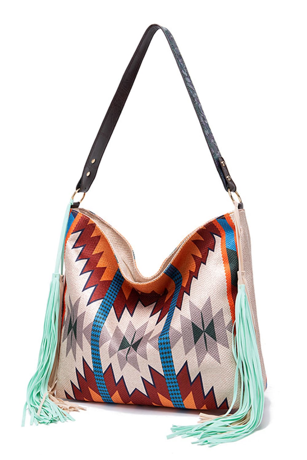 Sac fourre-tout en toile géométrique