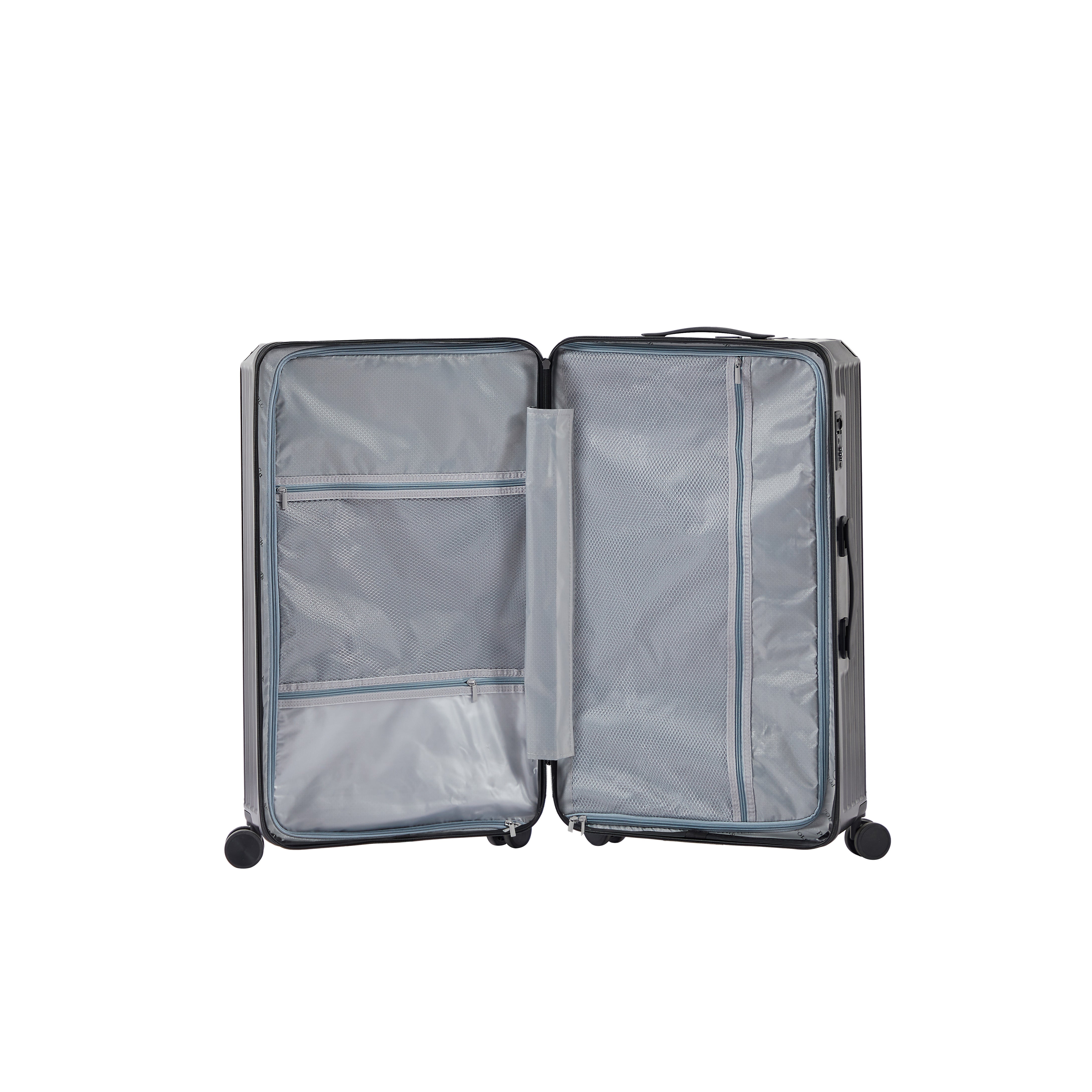 Ensemble de 4 valises (20"/24"/29"/sac de voyage), valises légères et résistantes en PC et ABS avec porte-gobelet pliable, serrure TSA, noir