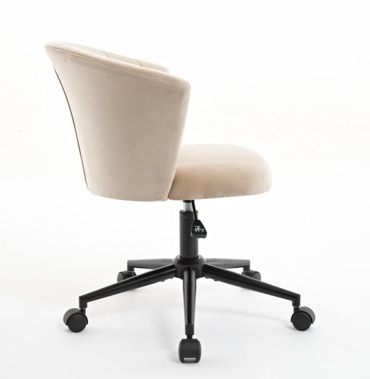 Chaise de bureau pivotante en velours en forme de fleur pour la maison, le bureau ou la chambre à coucher