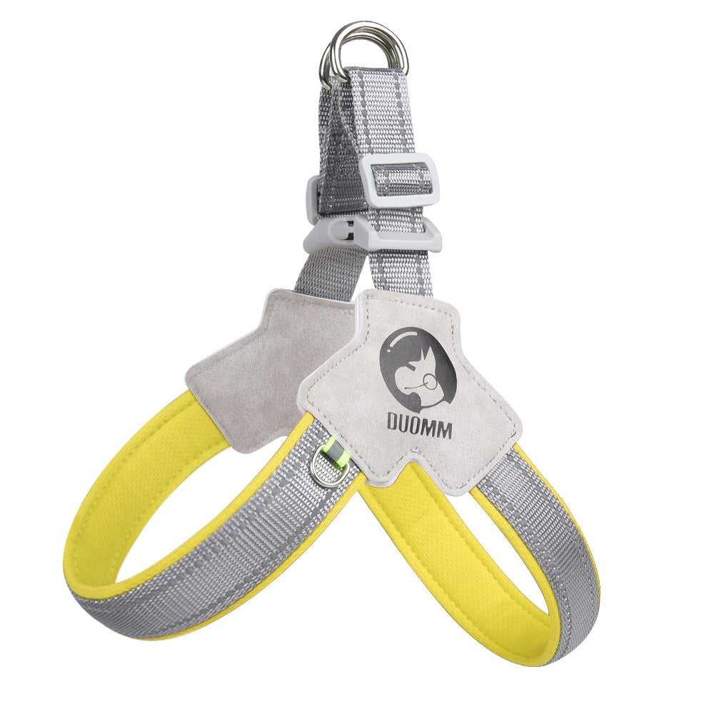 Harnais de poitrine pour chien de style selle, harnais réfléchissant et respirant