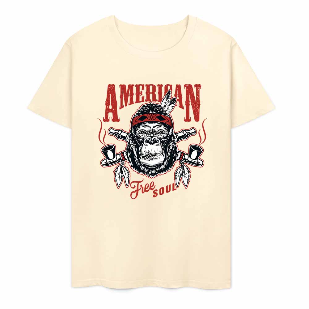 New 2025 Pure cotton short sleeved T-shirt Front print Multiple colors