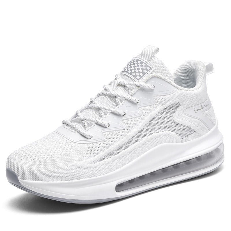 Chaussures de course à coussin d'air pleine longueur pour hommes, chaussures en maille respirante augmentant la hauteur
