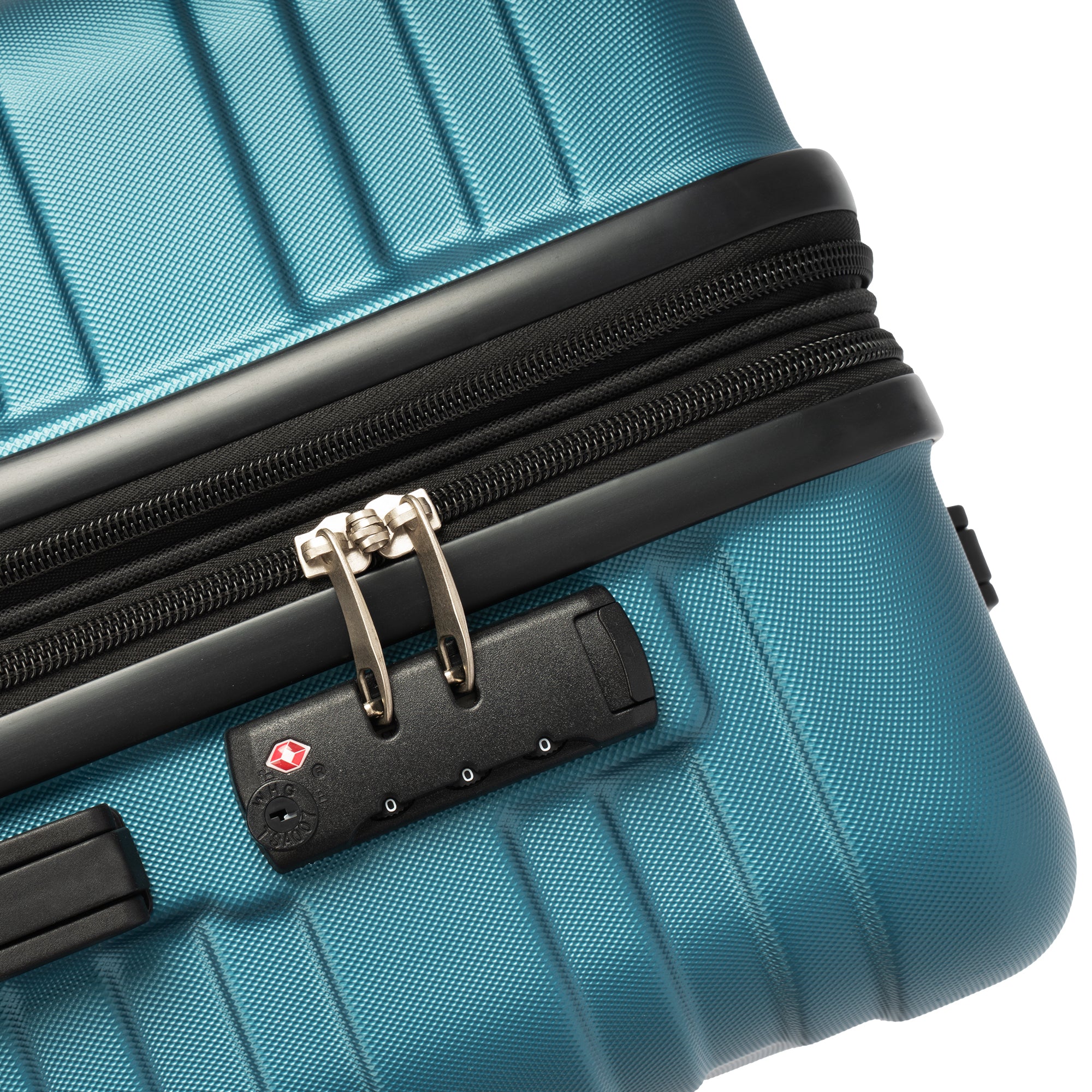 Ensemble de 3 valises rigides à roulettes avec serrure TSA, légères, 50,8 cm, 61 cm, 71 cm, bleu marine + ABS