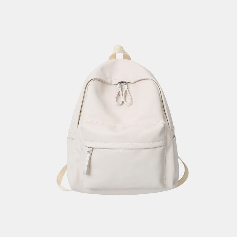 Sac à dos zippé en cuir PU