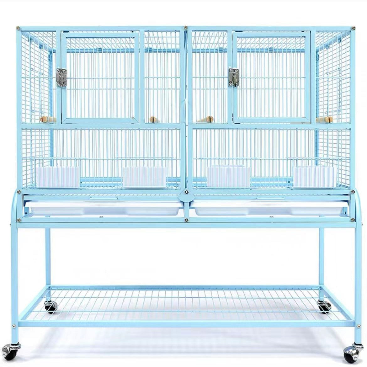 Cage d'élevage pour grands groupes d'oiseaux, cage à perroquets à trois niveaux, grande cage assortie, cage Xuanfeng en peau de tigre et pivoine