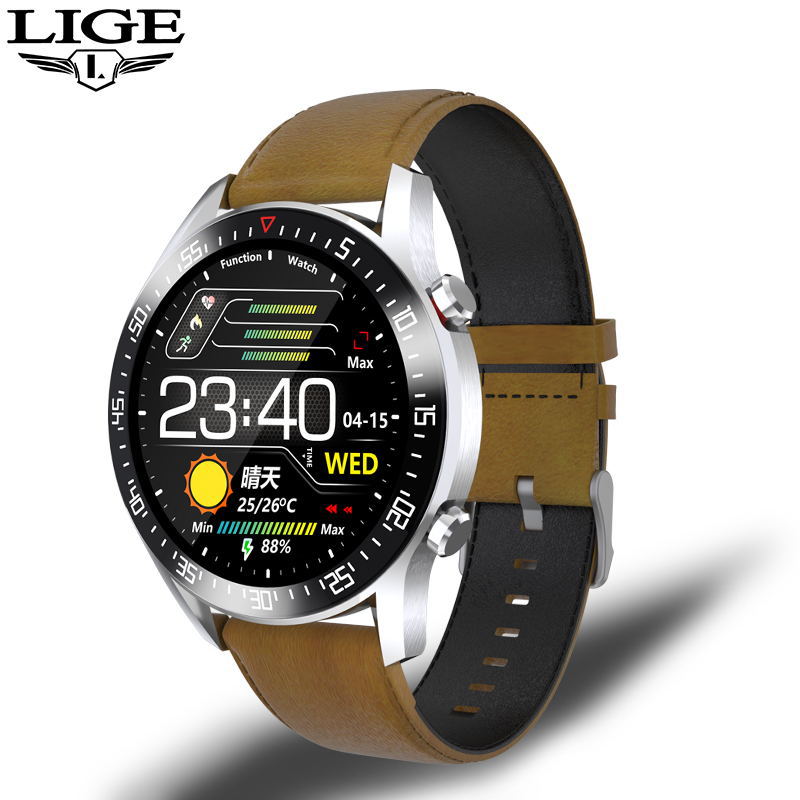 Montre connectée multifonctionnelle avec détection de la fréquence cardiaque, de la pression artérielle et de l'oxygène dans le sang
