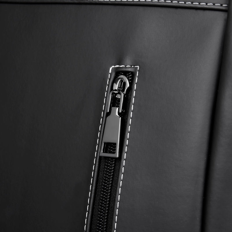 Sac à dos pour homme en cuir PU, sac à dos d'ordinateur grande capacité