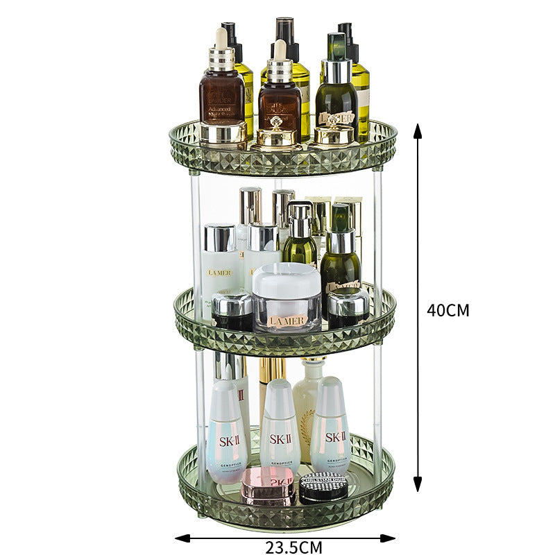 Commode de luxe, étagère de rangement rotative pour cosmétiques, boîte de toilette, bureau, parfum, produits de soins de la peau, plateau