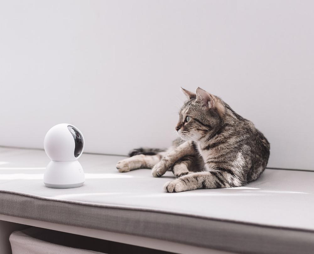 Caméra intelligente Xiaomi Mijia 720P, vision nocturne, webcam IP, angle 360°, Wi-Fi, zoom magique sans fil