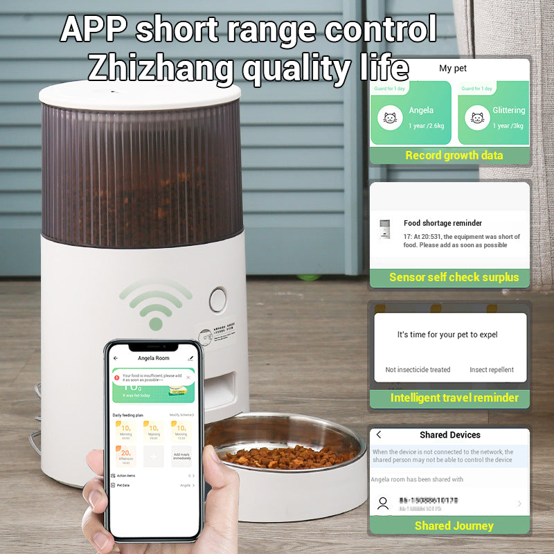 Distributeur automatique de nourriture intelligent pour animaux de compagnie, chronométré et quantitatif, pour chats et chiens