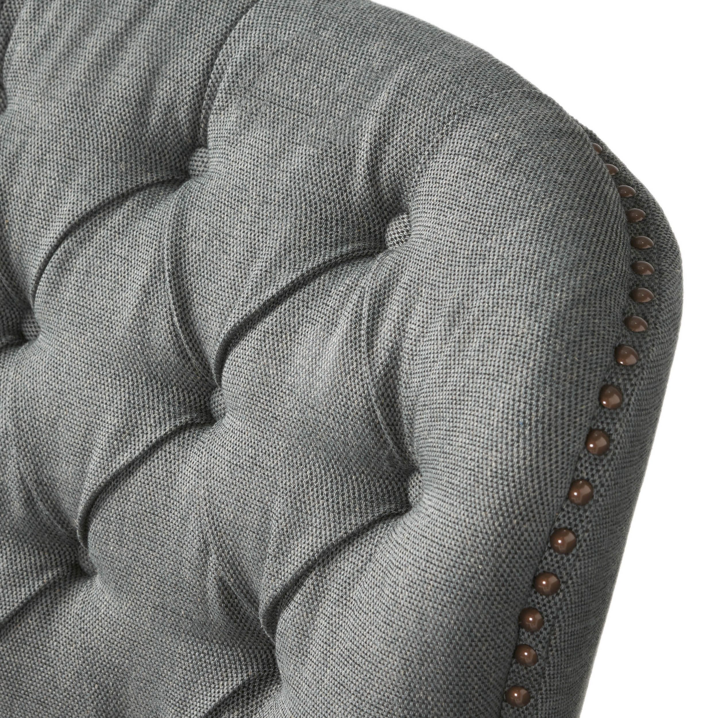 Ensemble de fauteuil club et ottoman en tissu gris moderne, fauteuil rembourré élégant, associé à un style ottoman