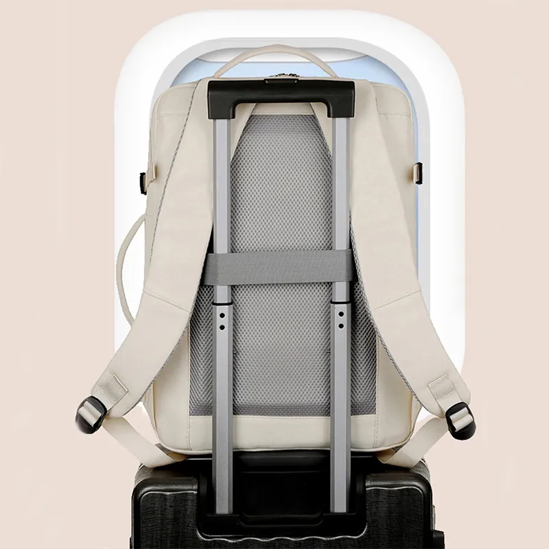 Sac à dos grande capacité pour femmes et hommes, plusieurs poches et fermetures éclair, sacs d'ordinateur polyvalents, sac à dos de voyage d'affaires