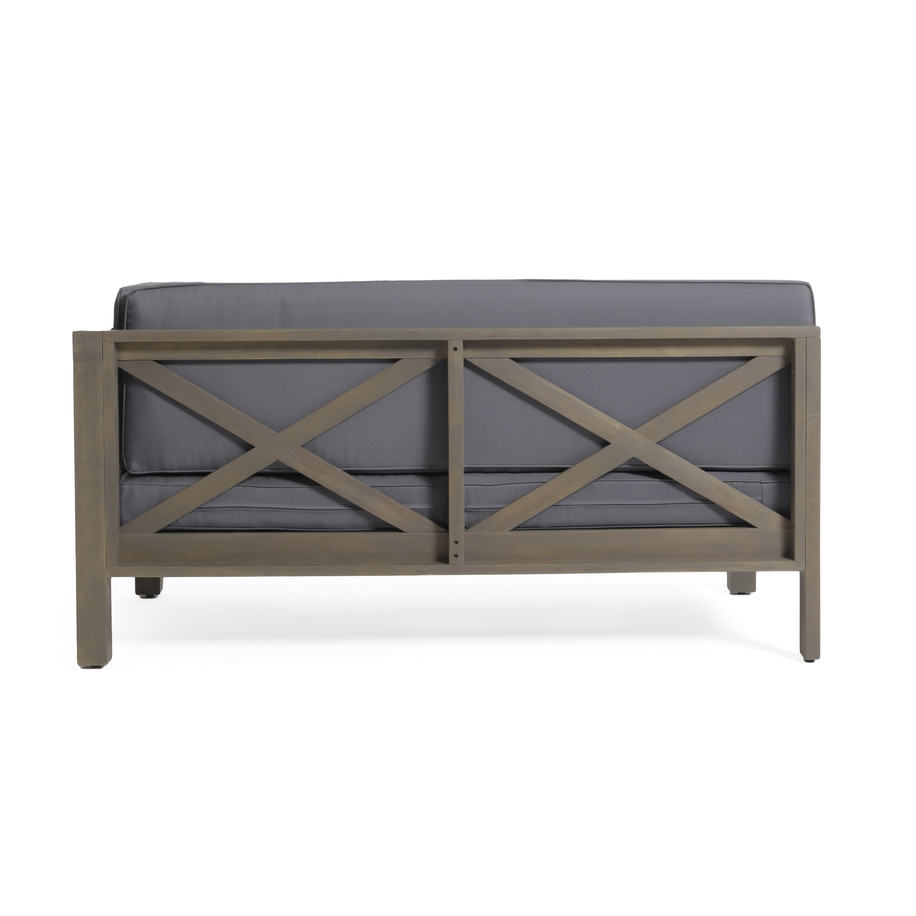 BANQUETTE D'ANGLE DROIT BRAVA X-BACK, GRIS FONCÉ