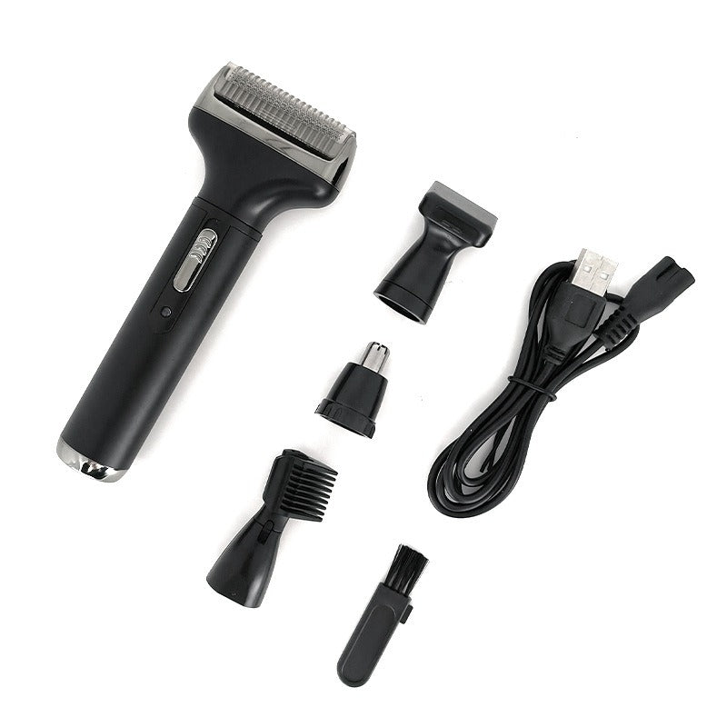 Rasoir électrique 4 en 1 pour homme, tondeuse à poils de nez, favoris, ensemble de toilettage pour sourcils