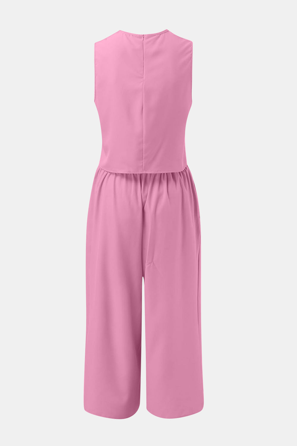 Ensemble haut à col rond et pantalon large