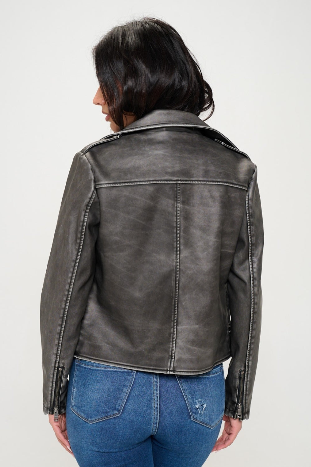 Veste motard zippée Coalition LA avec ceinture