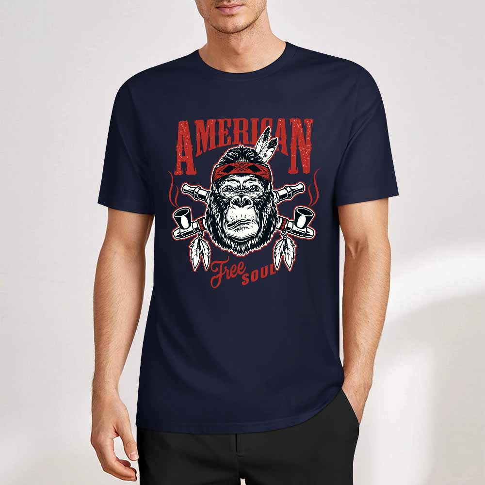 New 2025 Pure cotton short sleeved T-shirt Front print Multiple colors