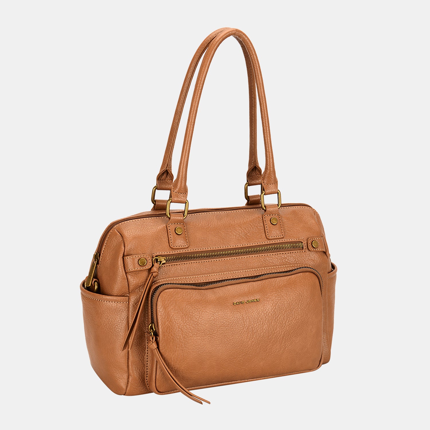 Sac à main en cuir PU à fermeture éclair David Jones