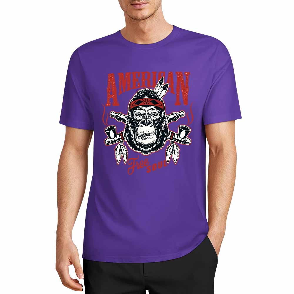 New 2025 Pure cotton short sleeved T-shirt Front print Multiple colors