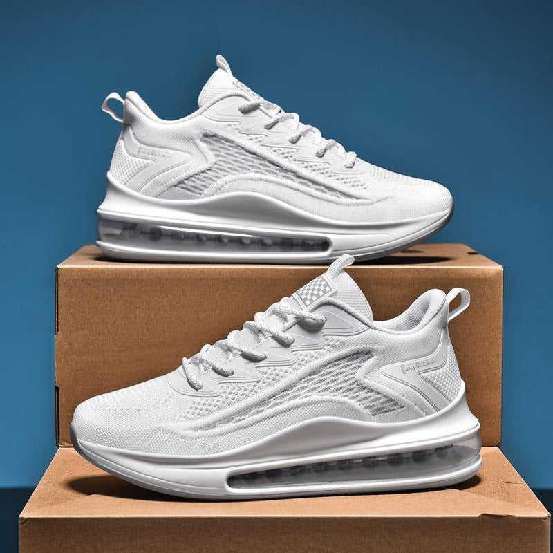 Chaussures de course à coussin d'air pleine longueur pour hommes, chaussures en maille respirante augmentant la hauteur