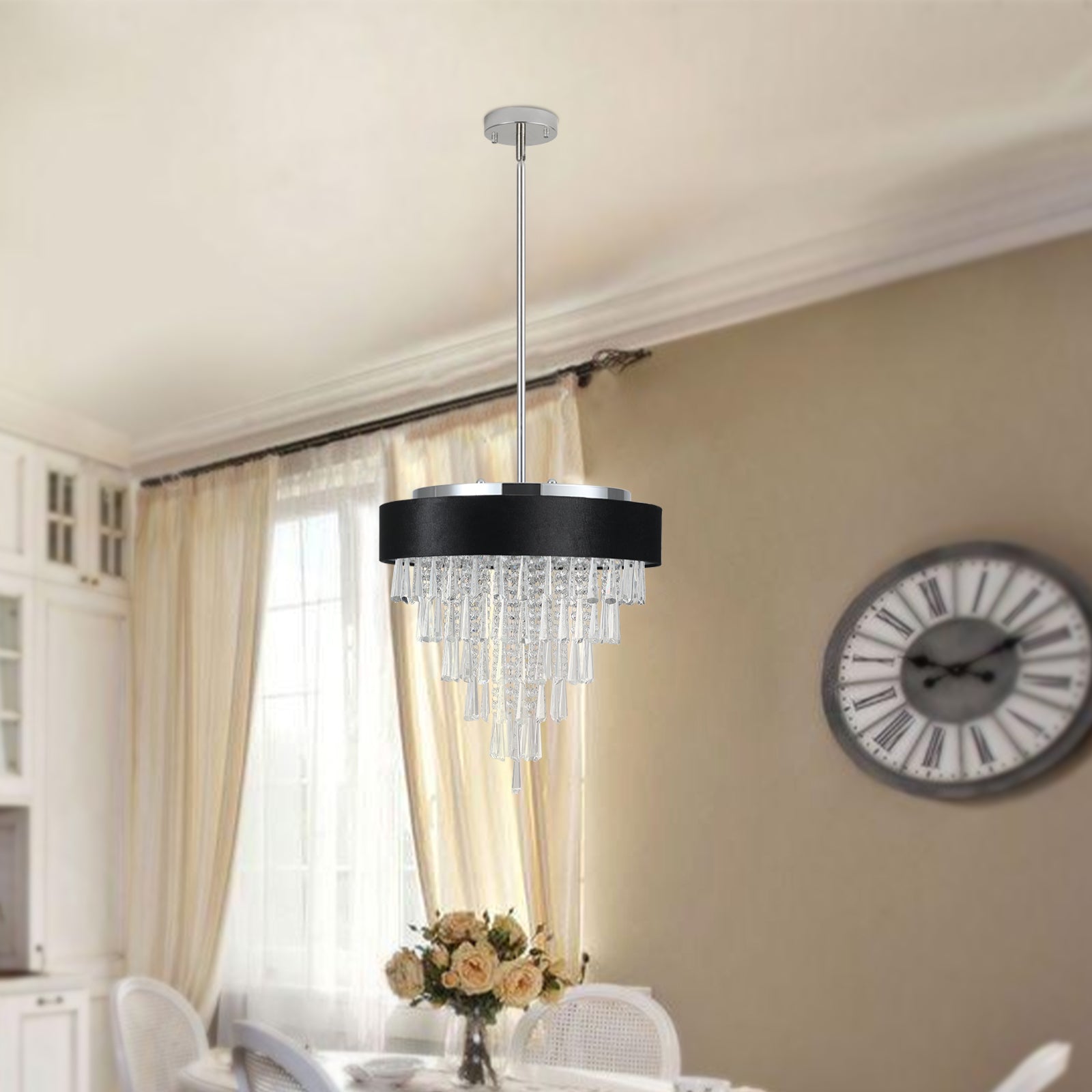 Modern Crystal Chandelier for Living-Room Round Cristal Lamp Luxury Home Decor Light Fixture
