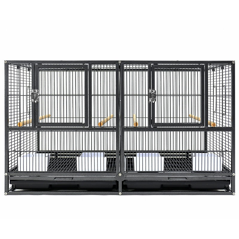 Cage d'élevage pour grands groupes d'oiseaux, cage à perroquets à trois niveaux, grande cage assortie, cage Xuanfeng en peau de tigre et pivoine
